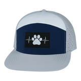 Dog - 7 Panel - Gray / Navy / White - Laser Mesh (Unisex)