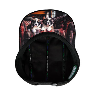 Dog - 5 Panel - Unstructured - Corduroy - Black / Gray - Fabric Back (Unisex)