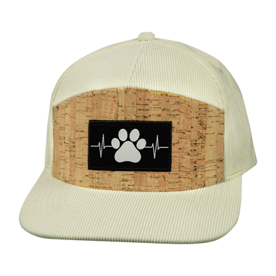 Dog - 7 Panel - Corduroy - Cork - Cream - Fabric Back (Unisex)