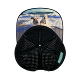 Dog - 7 Panel - Corduroy - Black / Gray Blue - Laser Mesh (Unisex)