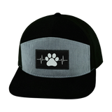 Dog - 7 Panel - Corduroy - Black / Gray Blue - Laser Mesh (Unisex)
