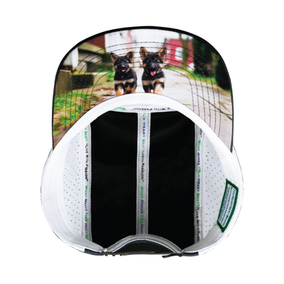 Dog - 5 Panel - Sporty - Unstructured - Charcoal / Navy / White - Laser Mesh (Unisex)
