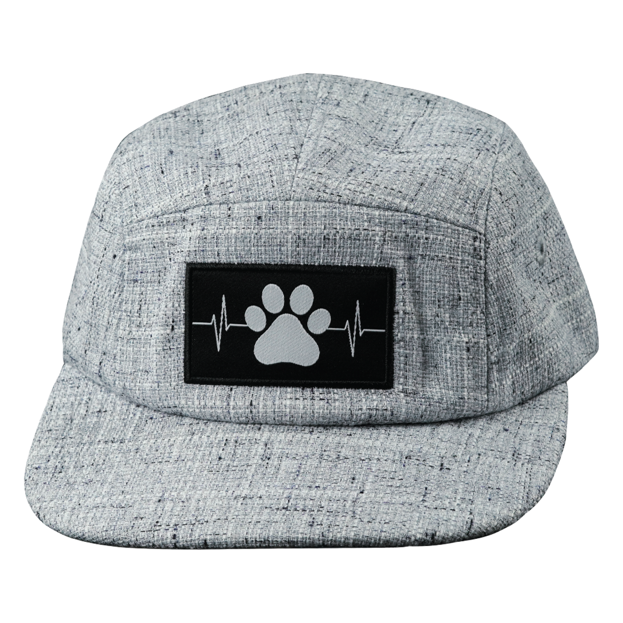 Dog - 5 Panel - Unstructured - Light Gray Hemp - Fabric Back (Unisex)