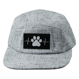 Dog - 5 Panel - Unstructured - Light Gray Hemp - Fabric Back (Unisex)