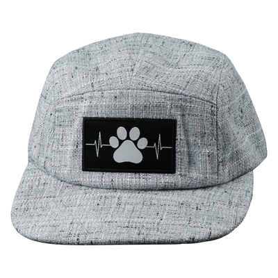 Dog - 5 Panel - Unstructured - Light Gray Hemp - Fabric Back (Unisex)