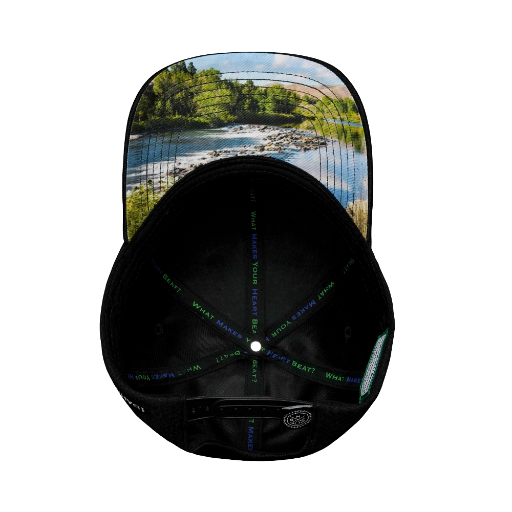 Surf - 5 Panel - Quilted - Black - Trucker Mesh (Unisex)