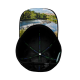 Surf - 5 Panel - Quilted - Black - Trucker Mesh (Unisex)