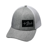 Surf - 6 Panel - Shallow Fit - Heather Gray / White - Trucker Mesh (Unisex)