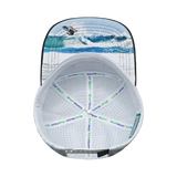 Surf - 7 Panel - Corduroy - Charcoal Gray / Light Blue / White - Jersey Mesh (Unisex)