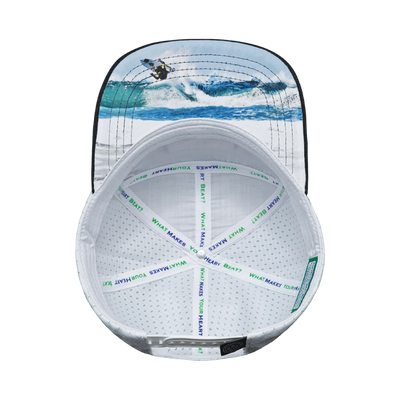 Surf - 7 Panel - Corduroy - Charcoal Gray / Light Blue / White - Jersey Mesh (Unisex)