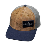 Surf - 6 Panel - Cork - Heather Navy / Gray - Trucker Mesh (Unisex)