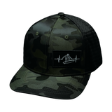 Surf - 6 Panel - Green Camo / Black - Trucker Mesh (Unisex)