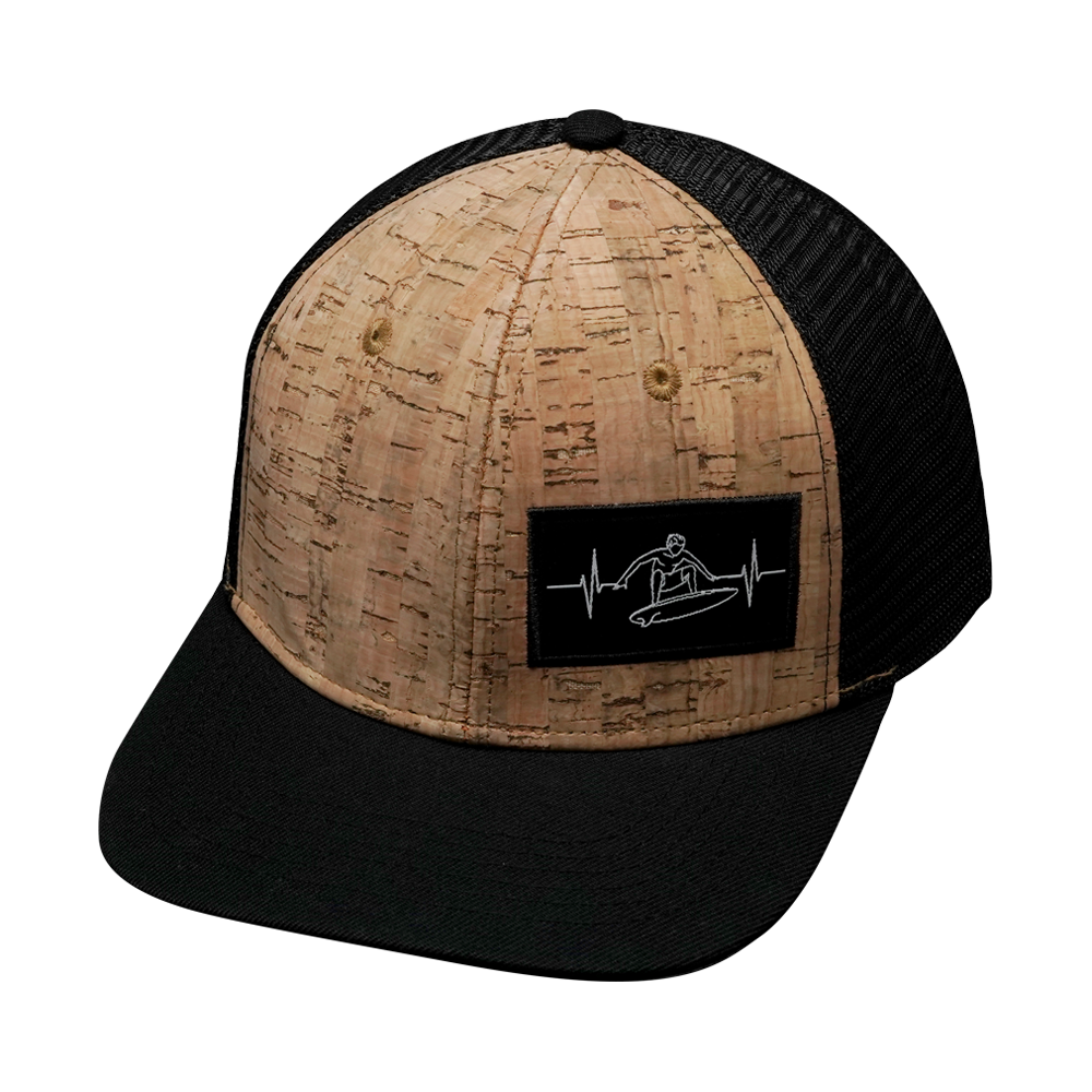 Surf - 6 Panel - Cork - Black - Trucker Mesh (Unisex)