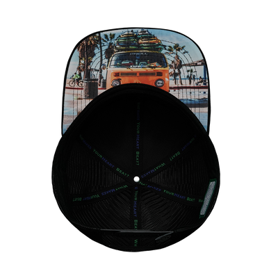 Surf - 6 Panel - Cork - Black - Trucker Mesh (Unisex)