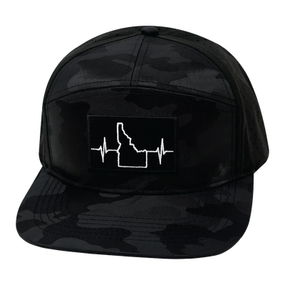 Idaho - 7 Panel - Black Camo / Black - Laser Mesh (Unisex)