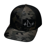 Idaho - 6 Panel - Tan Camo / Black - Laser Mesh (Unisex)