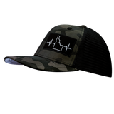 Idaho - 6 Panel - Tan Camo / Black - Laser Mesh (Unisex)