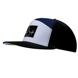 Idaho - 7 Panel - Black / White / Navy - Laser Mesh (Unisex)