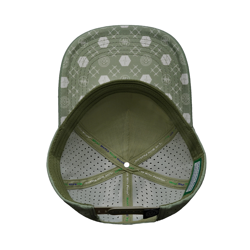 Yoga - 5 Panel - Structured - Sage - Laser Mesh (Unisex)