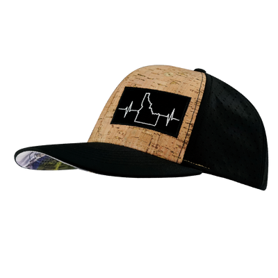 Idaho - 6 Panel - Cork - Black - Laser Mesh (Unisex)