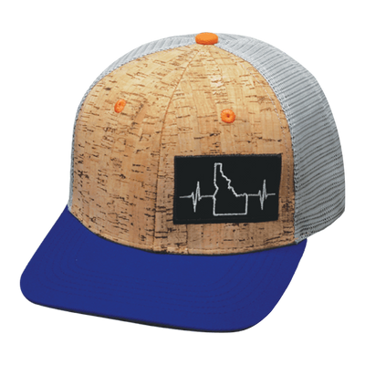 Idaho - 6 Panel - Cork - Royal Blue / Gray - Trucker Mesh (Unisex)