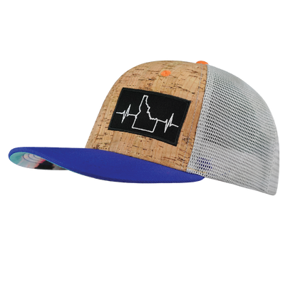 Idaho - 6 Panel - Cork - Royal Blue / Gray - Trucker Mesh (Unisex)