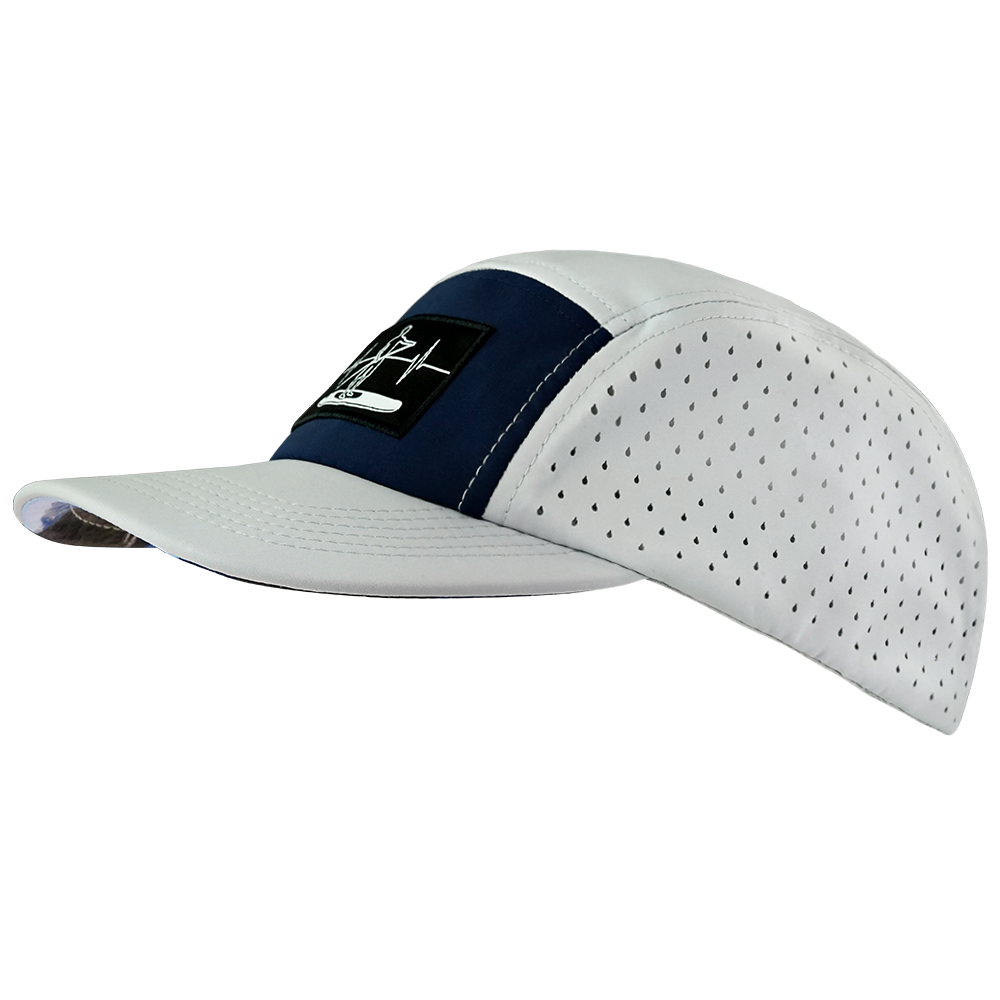 Paddle Board - 5 Panel - Sporty - Unstructured - Gray / Navy - Laser Mesh (Unisex)