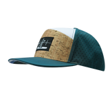 Paddle Board - 7 Panel - Cork - Dark Teal / White - Laser Mesh (Unisex)