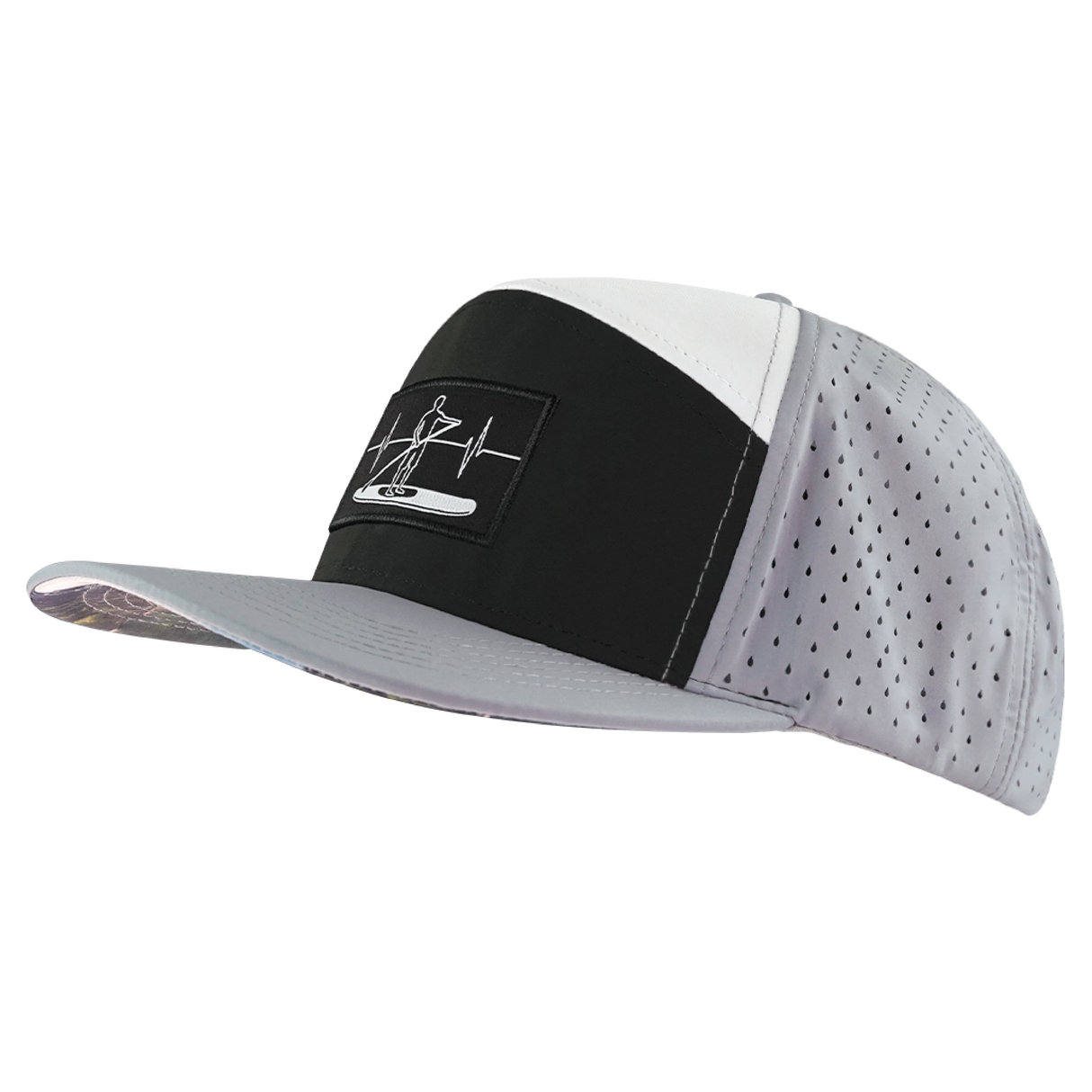 Paddle Board - 7 Panel - Gray / Black / White - Laser Mesh (Unisex)