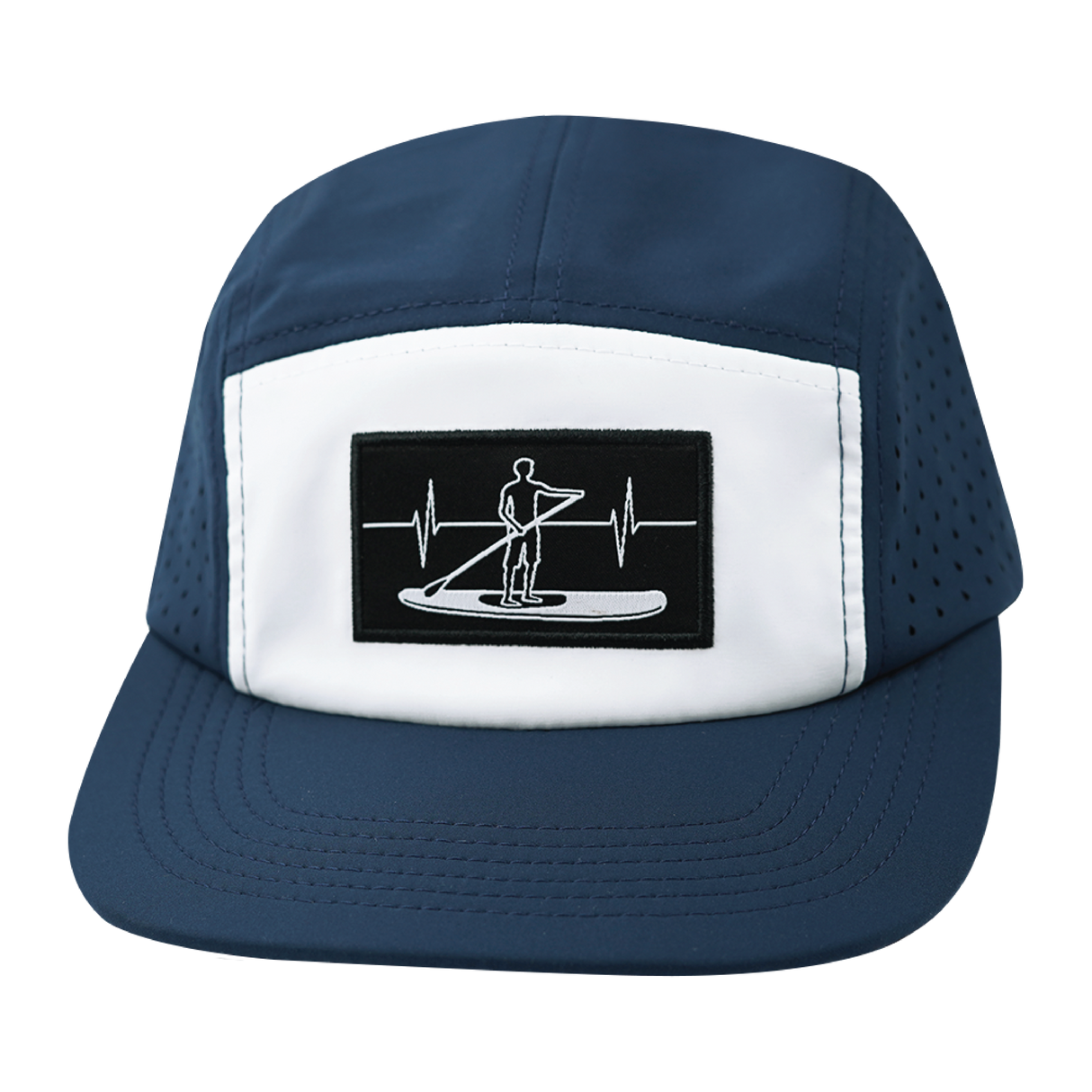 Paddle Board - 5 Panel - Sporty - Unstructured - Navy / White - Laser Mesh (Unisex)