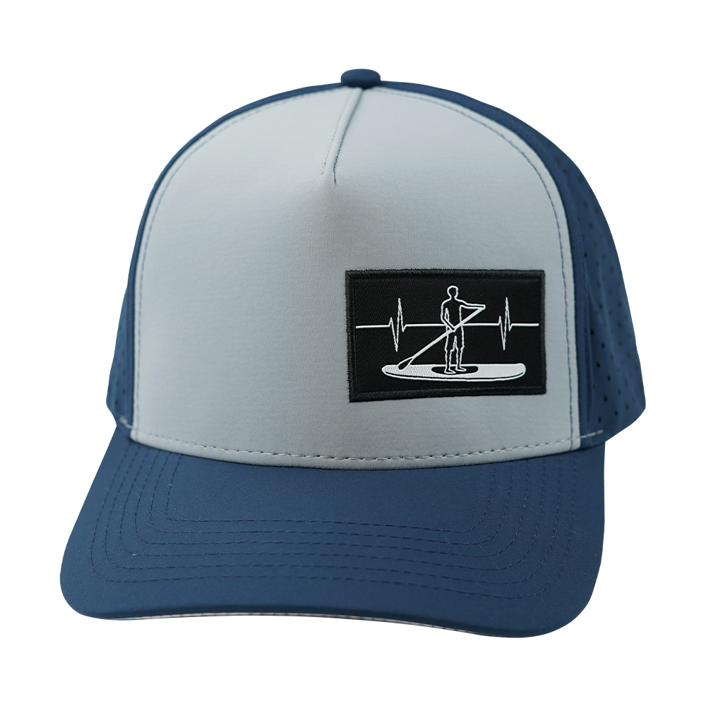 Paddle Board - 5 Panel - Structured - Dark Blue / Gray Blue - Laser Mesh (Unisex)