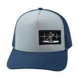 Paddle Board - 5 Panel - Structured - Dark Blue / Gray Blue - Laser Mesh (Unisex)