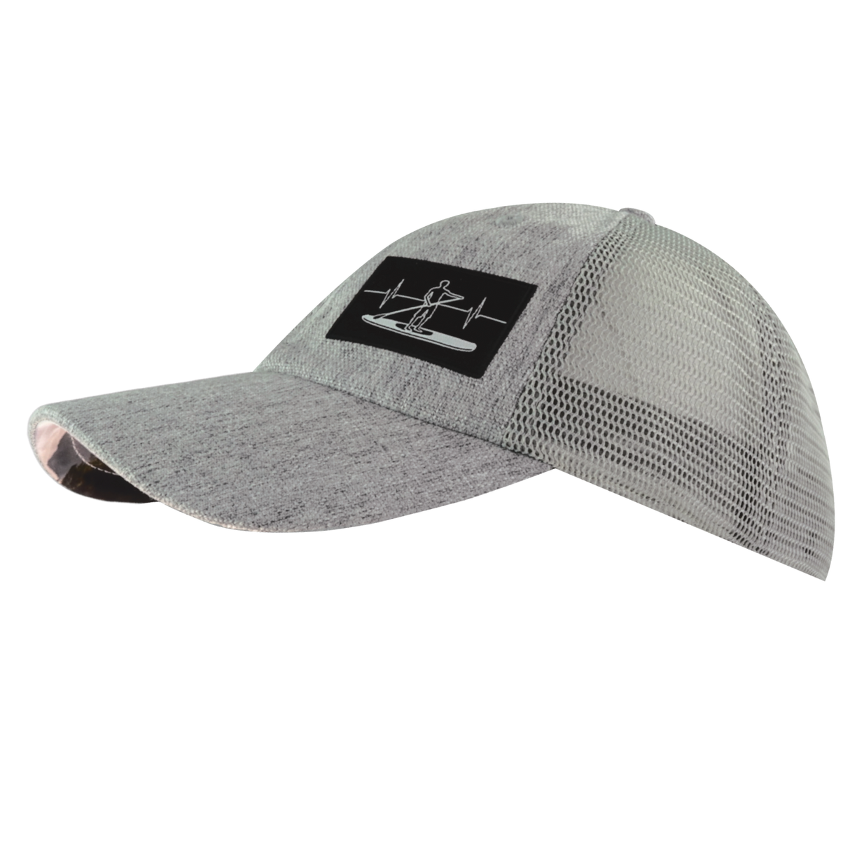 Paddle Board - 6 Panel - Unstructured - Relaxed Fit - Gray Hemp / Gray - Soft Trucker Mesh (Unisex)