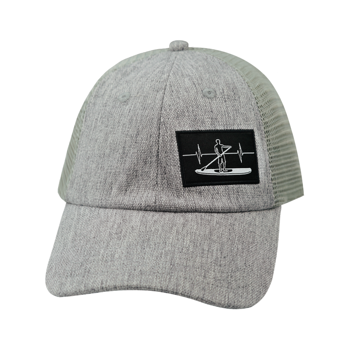 Paddle Board - 6 Panel - Unstructured - Relaxed Fit - Gray Hemp / Gray - Soft Trucker Mesh (Unisex)
