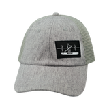 Paddle Board - 6 Panel - Unstructured - Relaxed Fit - Gray Hemp / Gray - Soft Trucker Mesh (Unisex)