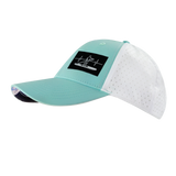 Paddle Board - 6 Panel - Shallow Fit - Pony Tail - Mint / White - Laser Mesh (Unisex)