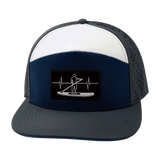 Paddle Board - 7 Panel - Charcoal / Navy / White - Laser Mesh (Unisex)