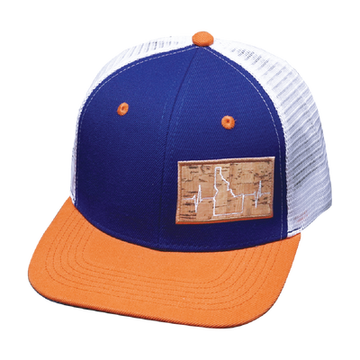 Idaho - 6 Panel - Royal Blue / Orange / White - Trucker Mesh (Unisex)