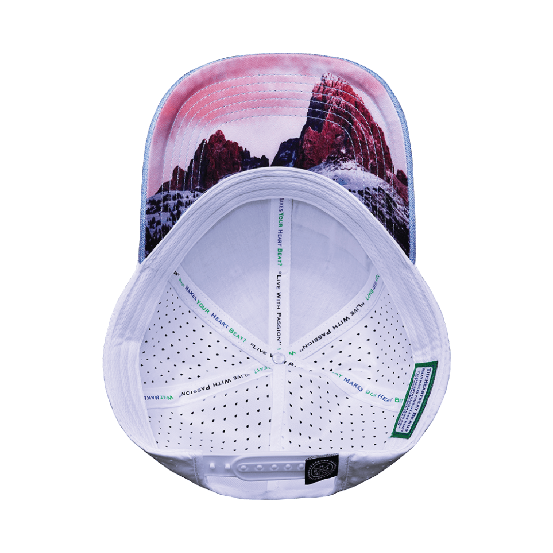 Idaho - 6 Panel - Shallow Fit - Pony Tail - Light Blue / White - Laser Mesh (Unisex)