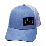 Idaho - 6 Panel - Shallow Fit - Pony Tail - Light Blue / White - Laser Mesh (Unisex)