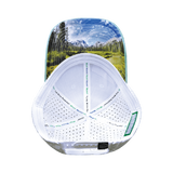 Idaho - 6 Panel - Shallow Fit - Pony Tail - Teal / White - Laser Mesh (Unisex)