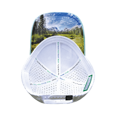 Idaho - 6 Panel - Shallow Fit - Pony Tail - Teal / White - Laser Mesh (Unisex)