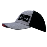 Idaho - 6 Panel - Shallow Fit - Pony Tail - Heather Gray / Black - Laser Mesh (Unisex)