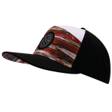 **YOUTH** THB  - 7 Panel - Vintage Flag - Black / White - Laser Mesh (Unisex)