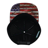 **YOUTH** THB  - 7 Panel - Vintage Flag - Black / White - Laser Mesh (Unisex)