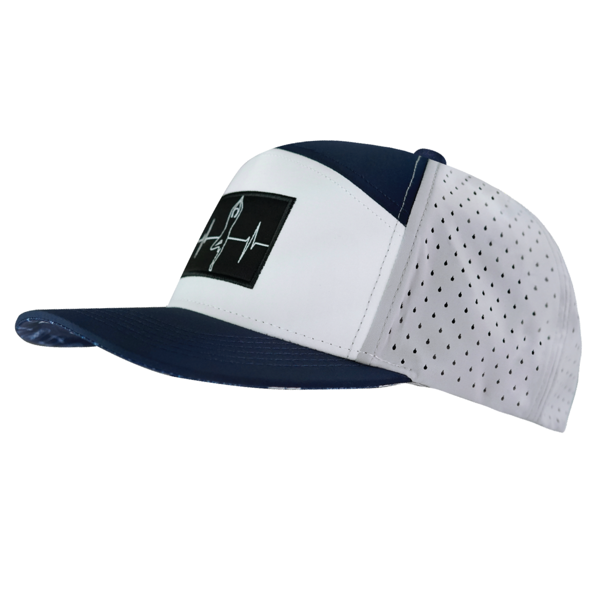 Yoga - 7 Panel - Navy / White  / Gray - Laser Mesh (Unisex)