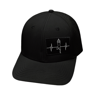 Yoga - 6 Panel - Black - Laser Mesh (Unisex)