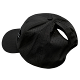 Yoga - 6 Panel - Unstructured - Relaxed Fit - Pony Tail - Black - Laser Mesh (Unisex)