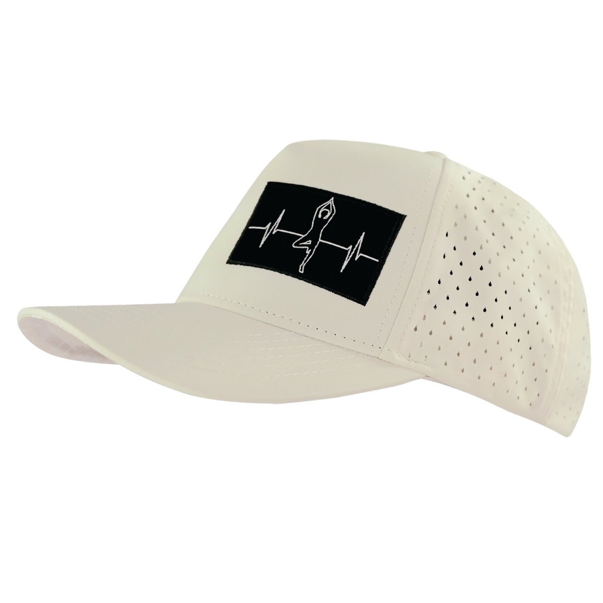 Yoga - 5 Panel - Structured - Cream - Laser Mesh (Unisex)