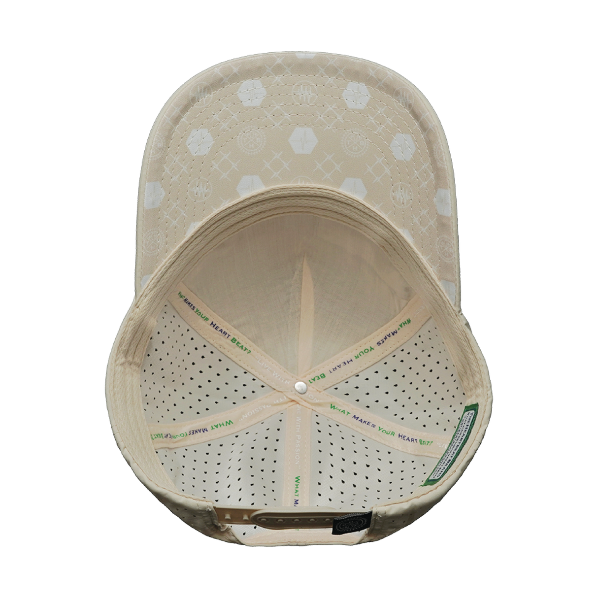 Yoga - 5 Panel - Structured - Cream - Laser Mesh (Unisex)